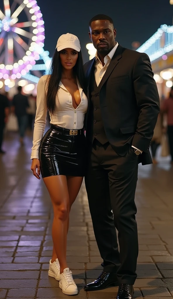 (Thai-American women),(criminal matter),(police badge),(super highponytail),(huge breasts:1.4),(Business suits,jackets,shirt:1.6),
(slim waist:1.4),(smile:1.3),(London at night:1.5),(cowboy shot:1.5),