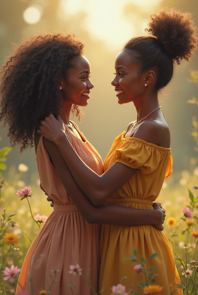 Give me an image of tall white skinny person along with black healthy small person
