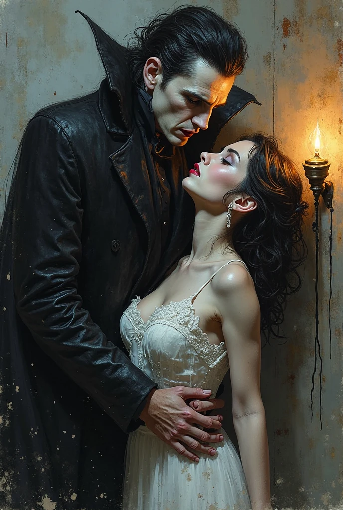 there is a Vampire man and Vampire woman kissing in front of a dark sky, eros and thanatos, urban fantasy romance book cover, darius zawadzki and tom bagshaw, inspired by Magali Villeneuve, romance novel cover, romance fantasy movie, vampires fantasy, wlop and andrei riabovitchev, charlie bowater and tom bagshaw, gothic romance, (((NSFW))), (((Uncovered))), (((Exposed male))), (((Disrobed male))), (((Passionate kissing))), Raining
