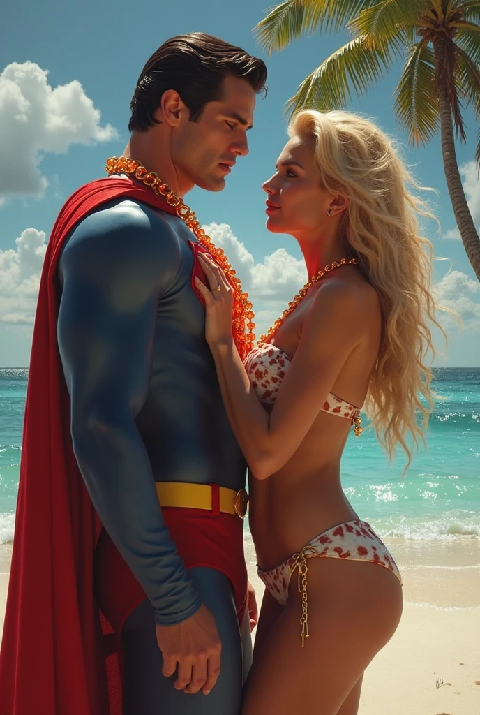 Description of the masterpiece of Ultra realistic photography: Brigitte
Bardot, The legendary French actress and symbol, irradia bel eza e fasci nio nesta fotografia 4K hiper-realista. Mulher loir a com vestido sexy e curto, correndo na praia. Ela desafia as expectativas ativas usando um vestido vermelho vibrante, tendo como pano de fundo uma praia. She's kissing a (((homem))) na areia. Man wearing jeans and no shirt. O retrato hiper-realista captura os detalhes intrincados de seu traje deslumbrante e a beleza deslumbrante da paisagem costeira, evoking a sense of timeless, cinematic glamour.