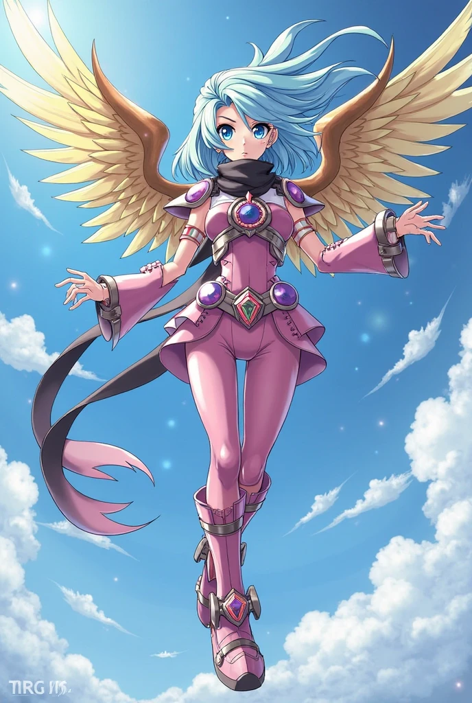 Cartoon drawing of a bird with a long beak and a long tail, young Harpy-girl, huge Feather Wings, with large wings, inka Harpy girl, Harpy, birds!!! Farson, Harpy woman, Griffon, Black Aarako Craigur Warlord, Feather Wings, Antro Aeromorph, wispy gigantic wings