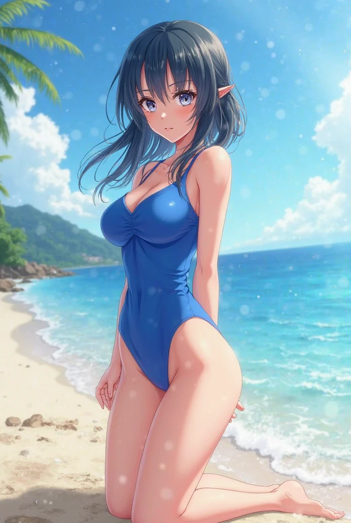She was an attractive Japan college girl who loved the ocean。She had long, wavy black hair that fluttered in the wind.、Had deep, narrow eyes that sparkled like the sea。Her face is graceful and friendly、There was a delicate nose and plump lips。Her skin is smooth and radiant,、My cheeks were slightly red.。Her body is smooth and graceful.、Had natural curves and balance。She wore a white one-piece swimsuit。The swimsuit is made of cotton.、It felt soft and comfortable。The swimsuit has a halter neck that shows the shoulders and、With Roebuck showing his back、There were frills that added femininity。She wore a straw hat with a blue ribbon on it.、A cool and sparkling intelligence-enhancing bracelet made of glass of the same color as the eyes, and、A necklace made of shellfish that shows a love for the smooth and natural sea.、She also、I was wearing sturdy and durable casual and relaxed sandals made of leather.。

She was sitting on a wooden bench on the pier of a seaside town。The pier was surrounded by boats, fishing nets and seagulls。The sea is calm and blue、The horizon was clear and endless。The sky is clear and bright、The clouds were fluffy and white。The background has depth and perspective.、It looked realistic and three-dimensional。(quality: 2) (picture quality: 2) (detail: 2) (masutepiece: 2) (Official art: 2) (meticulously detailed masterpiece: 2) (realistic in every detail: 2)

She smiled kindly and looked at the camera、Showed a warm and sweet personality。She had a book on her lap。The book has a colorful cover with a picture of a mermaid.、It is made of paper and、It felt new and exciting。She opened the book and read the words softly。The words sounded like a fairy tale。She was holding an ice cream cone in her right hand。The ice cream cone has vanilla ice cream sprinkles on it.、It is made of milk,、It felt cold and creamy。She licked it with her tongue。It felt cute and playful。Although her eyes were expressive and charming,、At the same time, pure、Calm the viewer、There was also a s