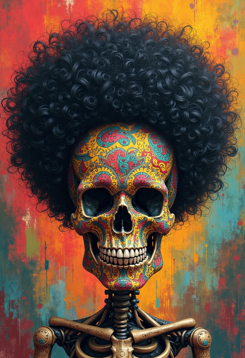 afro hair skeleton
