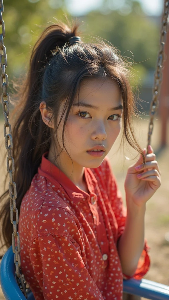 (From a straight above, bird's-eye perspective), 1girl, Realistic Chinese pretty teenage girl,-yelack long hair, pink colour Hanfu, pink Chinese clothes Hanfu, erotic, small breast,greasy, knelt on the ground, eye gazing up to the camera, with sweat on body, sweat body, sweat breasts, greasy body, greasy breasts, beside the window