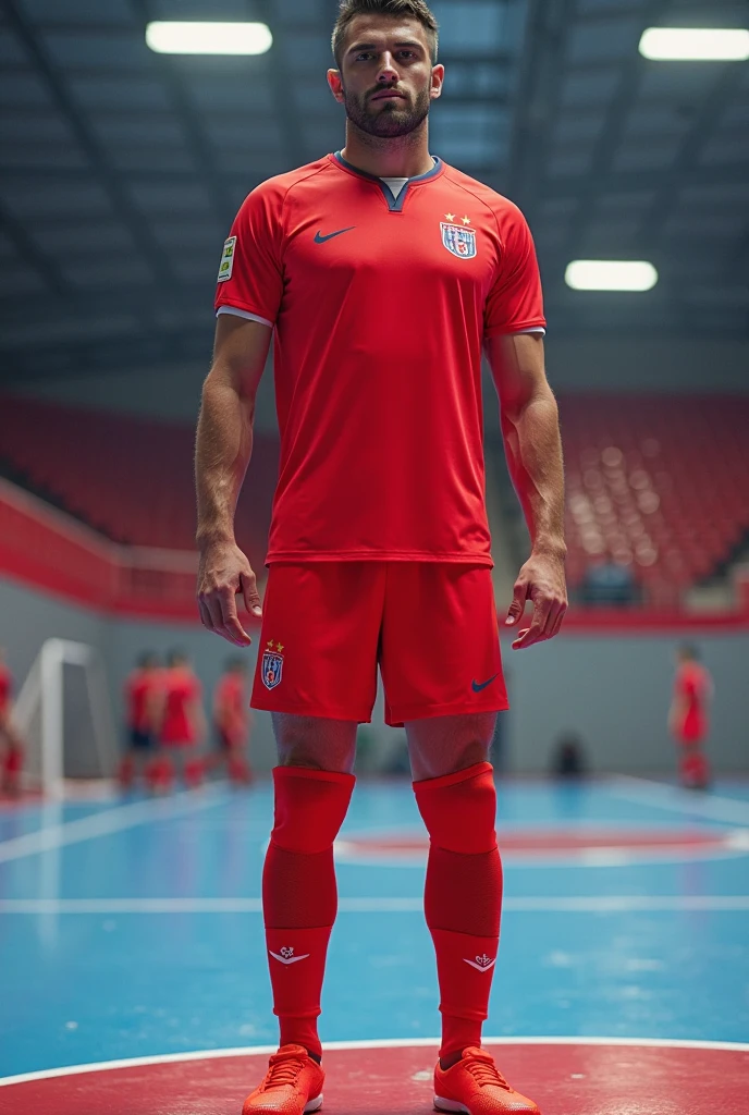 Photo of the national team with the national team shirt facing forward in the dressing room