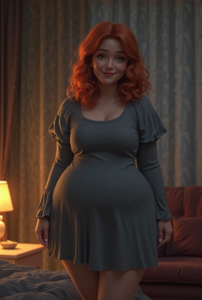solo extremely pregnant Anne Hathaway full body alone