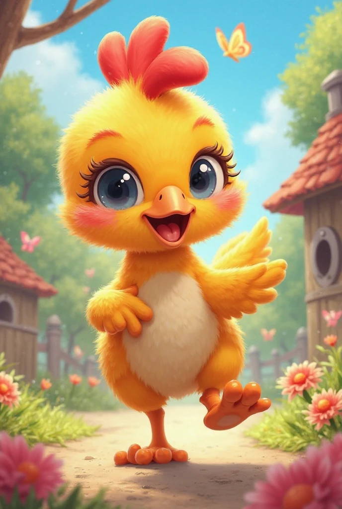 A child with chicken legs