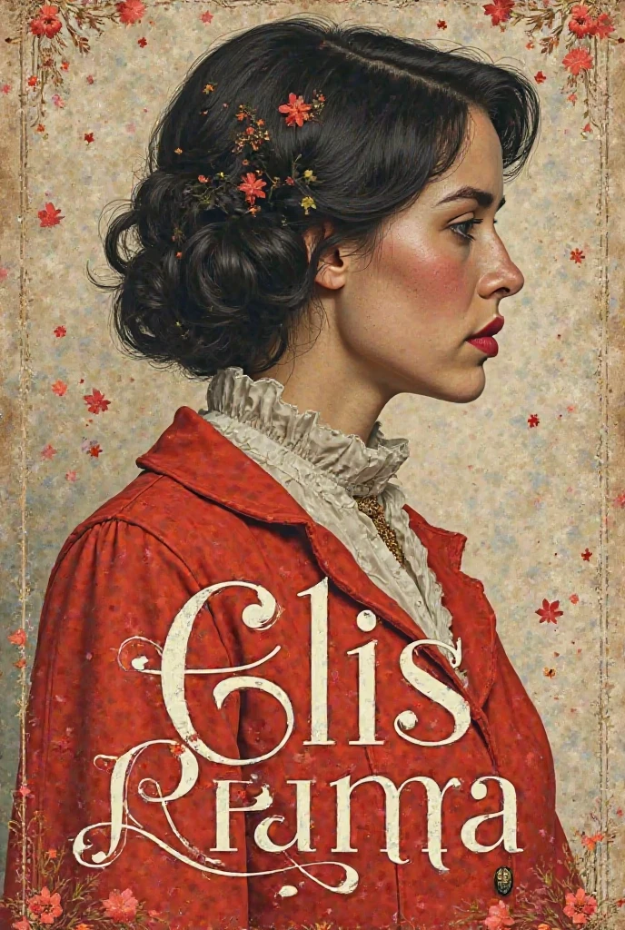 Make a cover for a book with the name of Elis Regina large and at the bottom is written a curious book written only the letters and the name as big as a title and with the surrounding area highlighted 