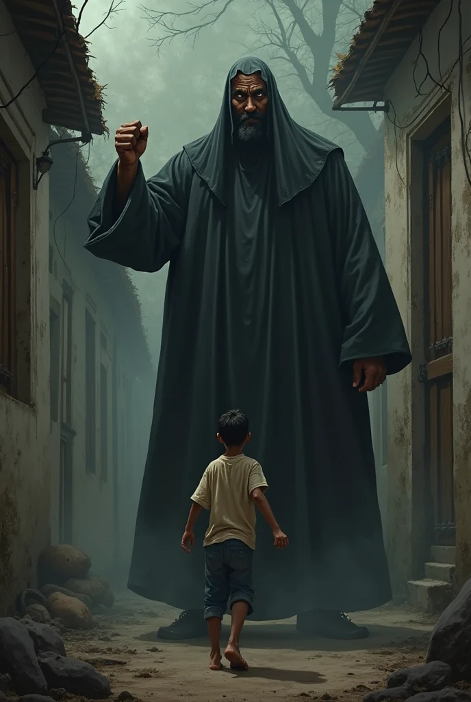 A Sith Lord from Star Wars, the Lord is majestic, dark Cape, grey skin, points to a younger Sith student, dark light, ultra-realistic, detailed