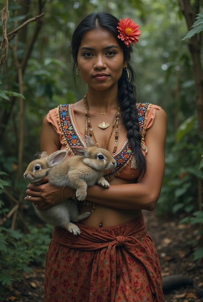 (best quality,4k,8k,highres,masterpiece:1.2),ultra-detailed,(realistic,photorealistic,photo-realistic:1.37),full body portrait of beautiful alien (light green skin, small cute antenna) native tribal woman in muddy primitive farm:1.2,(herding affectionate sheep sized bioluminescent tentacle monsters)(primitive straw broad rim hat, colorful tribal belt, unclad, some tribal tattooing and intricate extensive body paint, breast drapes, confidence, big natural breast), (vivid colors, outdoors, green pastures). (head to toe, show all of her)(Safe for work)
