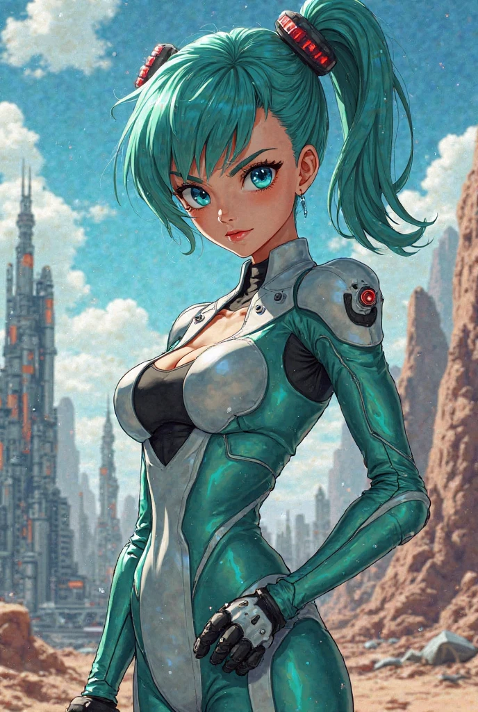 anime style digital painting, 1girl, woman, arctic dragoon lord, bombshell hair, sea green hair, Bowl Cut, mediumaquamarine clothes, toned hourglass figure, korean, epic,indescribable scifi cloud city outside of the multiverse<lora:EnvyStarlightBeauty14:1.25>