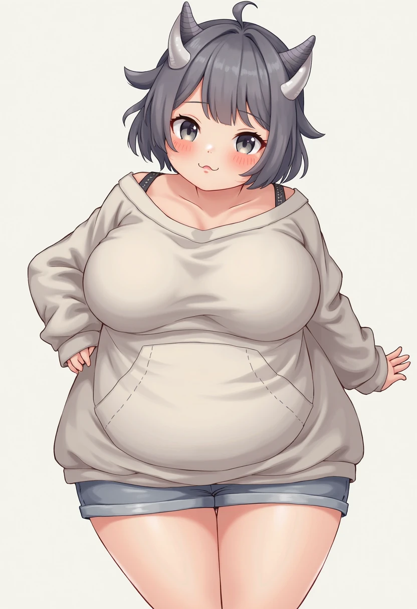 masterpiece, best quality, ultra-detailed, Potrait of beautiful , (chubby) (sexly), (plump), (curvy), (sexly), (Nude), ((tomboy)), (アニメ), (Saggy breasts), (Plump), ((very short hair)), (boyish), (muscular), (little brat), (naughty), (young), (overweight), (Short Hair), (pudge face), (cute), ((thick)), (American), (Gray Hair), (tan)
