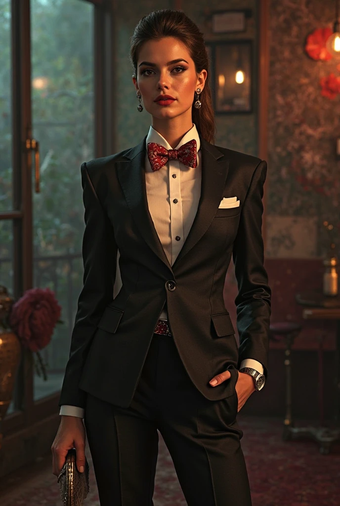 ((Masterpiece in maximum 16K resolution):1.6),((soft_color_photograpy:)1.5), ((Ultra-Detailed):1.4),((Movie-like still images and dynamic angles):1.3). | ((cinematic photo of beautiful playboy bunny wearing her tuxedo suit with her cute rabbit):1.3), (Beautiful playboy bunny), (wearing playboy tuxedo suit), (focus on the rabbit), (cinematic lens), (glitters), (glamourous shot), (luminous object), (Party atmosphere), (shimmer), (visual experience),(Realism), (Realistic),award-winning graphics, dark shot, film grain, extremely detailed, Digital Art, rtx, Unreal Engine, scene concept anti glare effect, All captured with sharp focus. | Rendered in ultra-high definition with UHD and retina quality, this masterpiece ensures anatomical correctness and textured skin with super detail. With a focus on high quality and accuracy, this award-winning portrayal captures every nuance in stunning 16k resolution, immersing viewers in its lifelike depiction. | ((perfect_composition, perfect_design, perfect_layout, perfect_detail, ultra_detailed)), ((enhance_all, fix_everything)), More Detail, Enhance.
