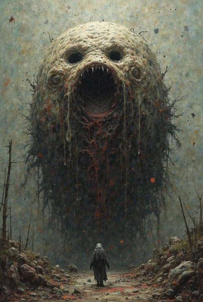 a painting depicting the horrors of world war 1 in the style of Beksinski, Escher, totz voron buuren))))) gerhard lawrence pascale trending on art station greg rutzinsk stage art composed, froz:2 cambrian cones:0.8, dry brush, oil on canvas