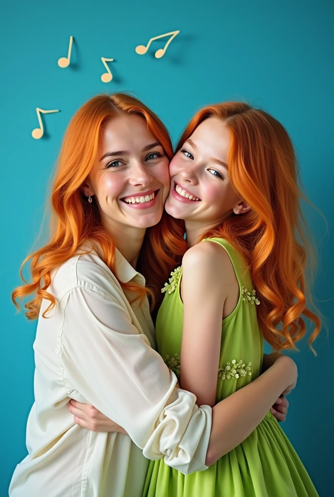 CHILD girl with red hair holding a guitar and a red cup, elegant, taken in early 2020, profile picture, profile picture, with curly red hair.