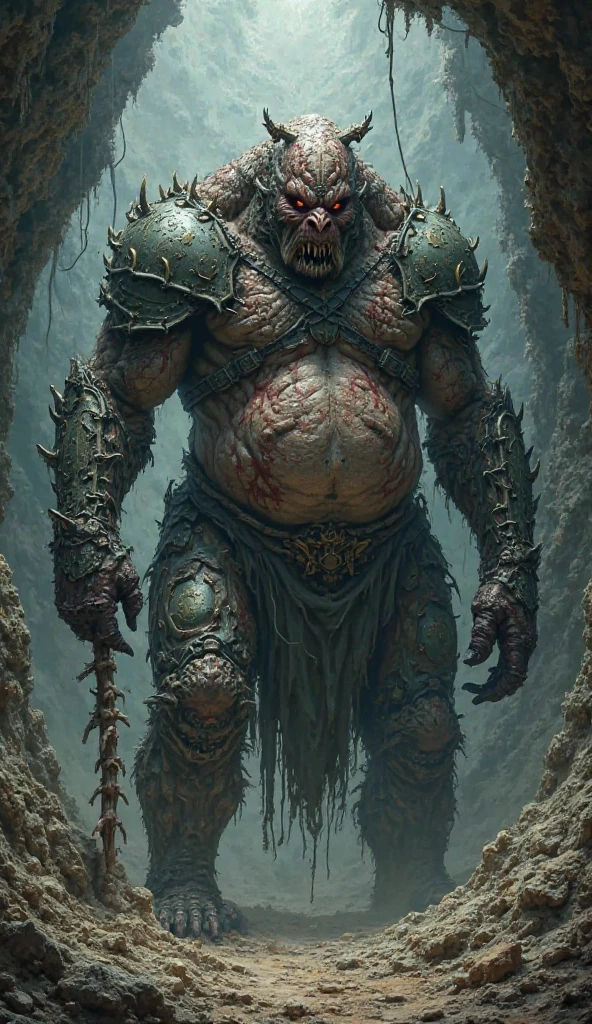 Create a realistic book cover, a black ogre, bravo ,with an axe in hand, bathed in blood, with several dead creatures, fallen behind him in a black forest
