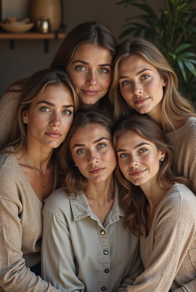 3heads, three headed girl, (a 10 year old girl and a 30 year old woman:1.5)