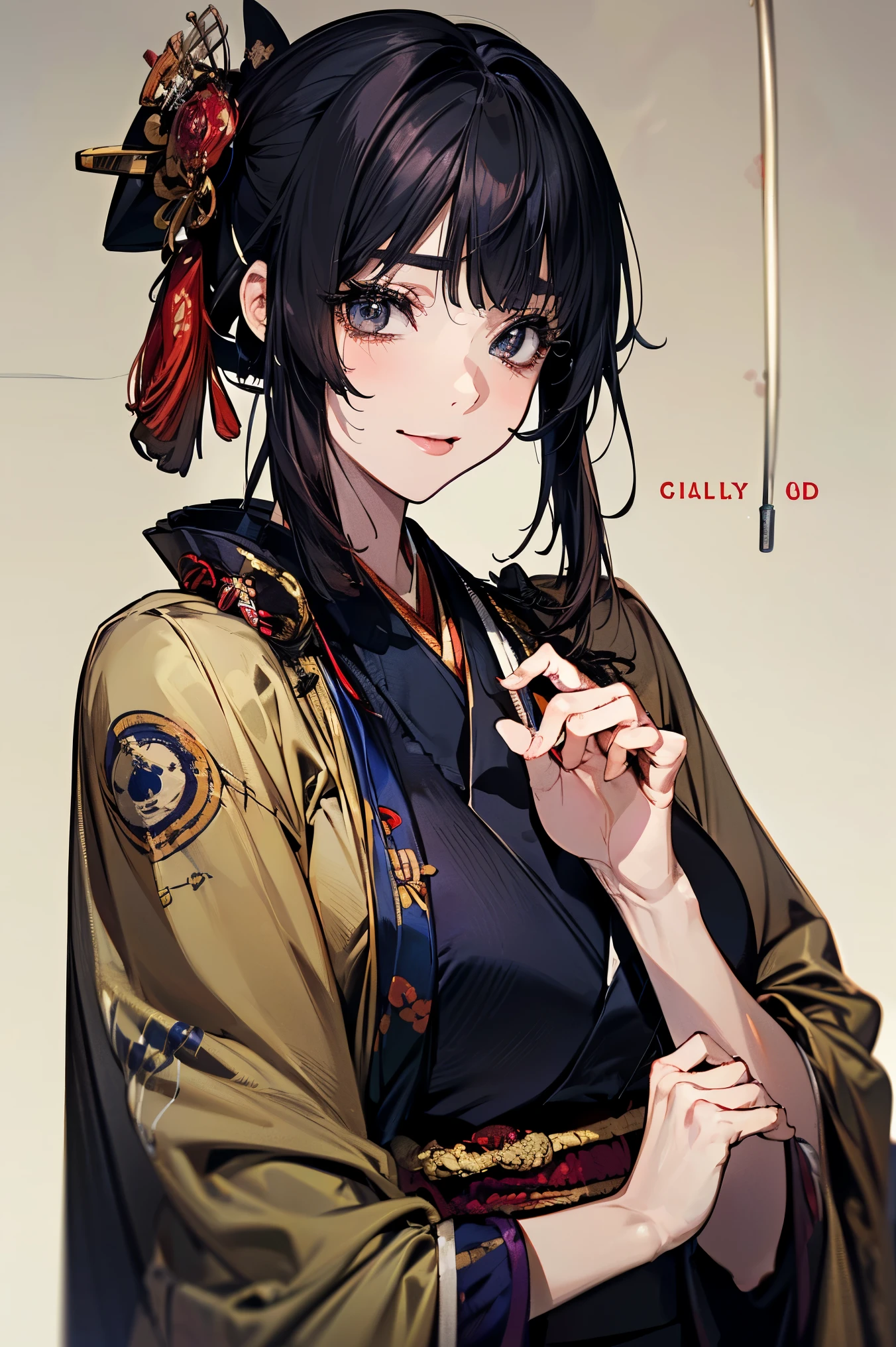 (masterpiece:1.5),beautiful hair,beautiful,Beautiful slender body,(Konno Anna:1.2),(Riho Yoshioka:1.1),(closes her eyes and sticks out her tongue:1.3),(Waterfront:1.4),bust illustration from the front ,((((An Extraordinary Beauty:1.7)))),(((( kimono,Military jacket,Taisho Romance:1.5)))),((19-year-old single woman holding a fish in her hand:1.1)),(( holding a fishing rod :1.5)),(accurately depicted anatomically correct hands:1.1) dark hair,long eyelashes,Three-dimensional, jewel-like eyes,Very delicate and beautiful CG,2. 5D illustration, anatomically accurate body, (Extremely precise illustrations:1.1),(Waterfront:1.4), (wallpaper:1.4),8k