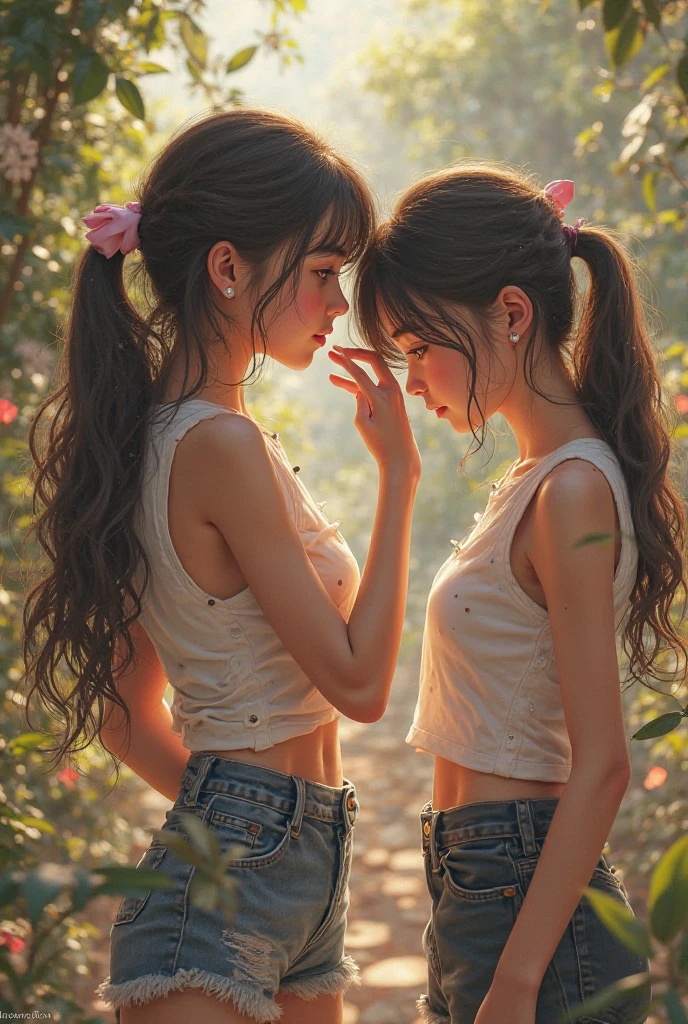 <lora:more_details:0.5>, <lora:cheektocheek:0.5> picture of two ginger girls with red hair pressing their breasts against each other cheektocheek blushing in the rain <lora:epi_noiseoffset2:0.2> <lora:unhorny_v01:1>, wet hair, rain drops, water, (light on faces), visible faces, ass <lora:ClothingAdjuster2:-1>
