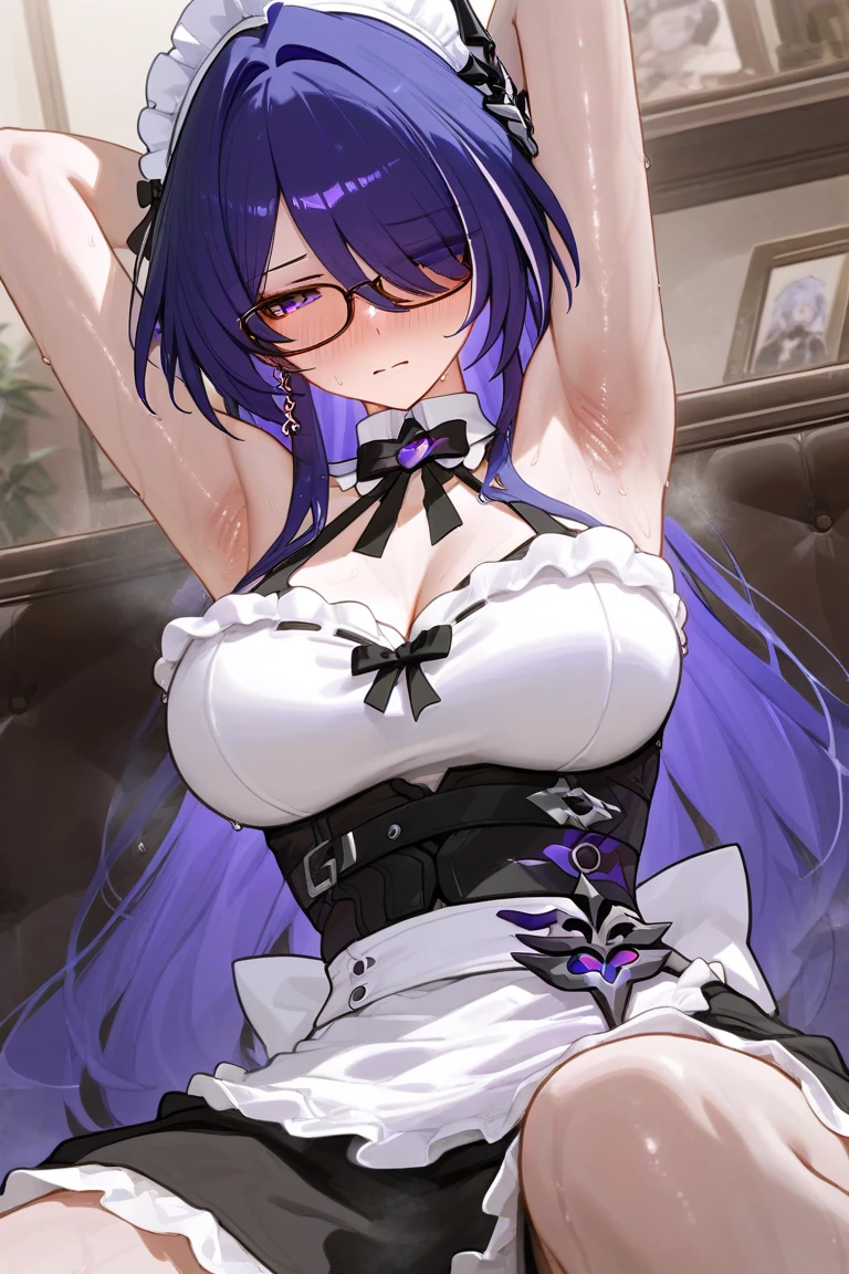 Beth,,Expose the private part,Sexual turn,Long black hair,Big ,Purple eye,tmasterpiece,best qualtiy,ultra - detailed,illustratio,epic lighting,cinematic compositions,isometry,1girl,solo,adolable,black color hair,red hair clips,formal,a captivating gaze,captivating posture,inside in room,office room,doors,Open the door,looking at viewert,peeking out upper body,Be red in the face,seduct ,Shut your mouth,(8K:1.1),hand,Disdainful look,Disgusted expression,Bikini,Underwear,白 pantyhose,nude