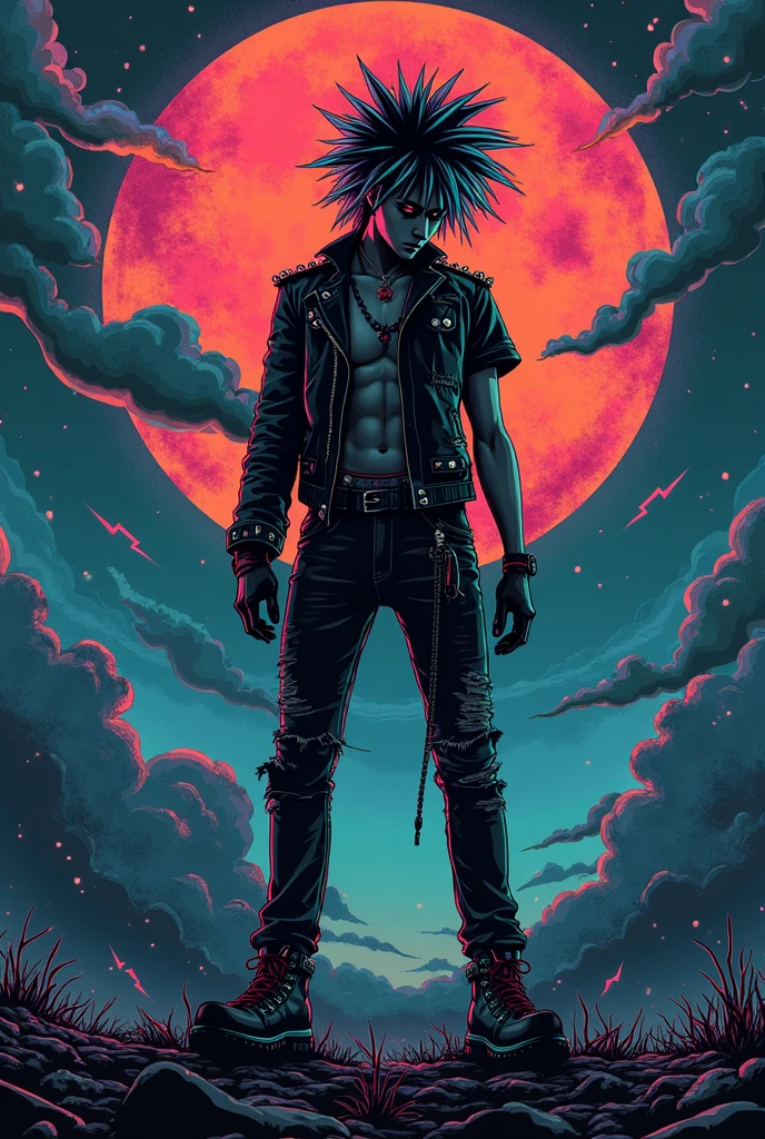 Realistic, (Masterpiece, High Quality, Best Quality, Official Art, Beauty & Aesthetics: 1.2), Very Detailed, Fractal Art, Colorful, Most Detailed, Zentangle, (Abstract Background: 1.5) (1male: 1.3), God, Warrior, Samurai, Skulls Around, Skull Print, Tattoos, Black Hair, Long Hair, (Glowing Blue Green Eyes), Mysterious, Starry Sky, Galaxy, Multicolored Northern Lights, Spectrum, Handsome Man, In Love