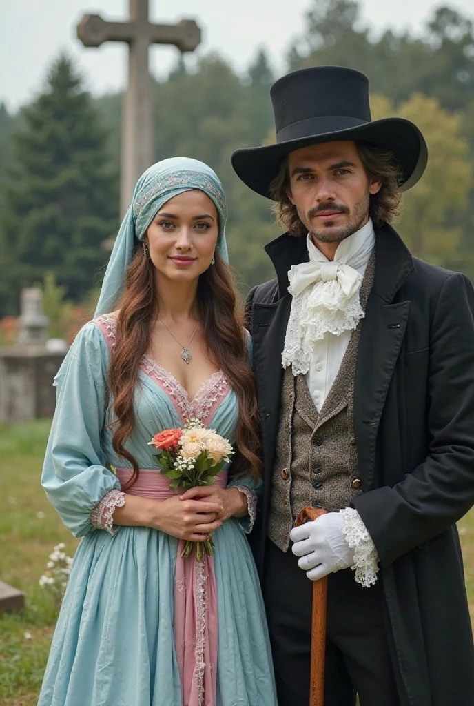 The main object of the picture is a fantastic picture, which depicts a man, Woman and dog. man holding sword, and the woman is wearing a blue dress. The film takes place in a serene setting with a castle in the background and a body of water nearby.. This piece of art is a fascinating piece, combining elements of adventure, romance and friendships. It will be the perfect addition to any home or office, serve as a conversation starter and source of inspiration. The bright colors and intricate details of the painting will evoke a sense of wonder and imagination., making it a unique and memorable piece of art for any collector or fantasy art lover.