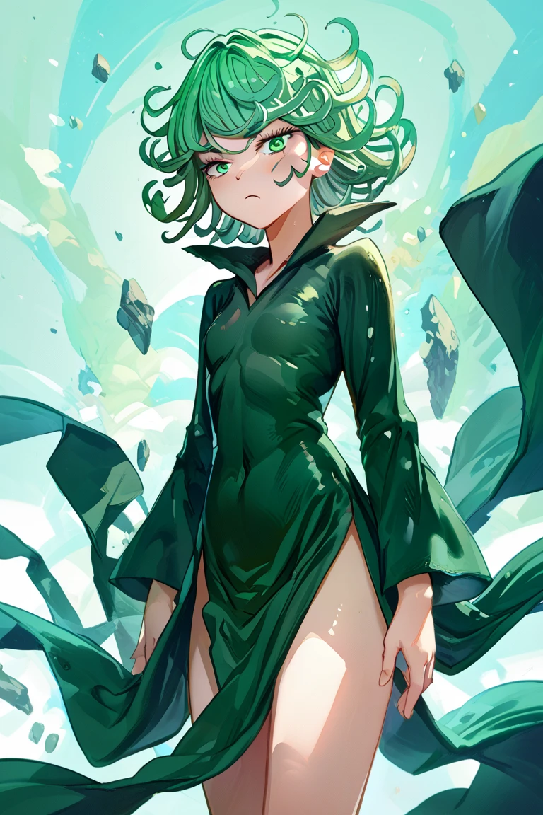 score_8_up, score_7_up, score_6_up, score_5_up, score_4_up, anime screenshot, looking at viewer, upper body,
<lora:Tatsumaki (Autism SDXL)-000007:0.7> 1girl, tatsumaki, green hair, green eyes, black dress, short hair, curly hair, thighs, looking at viewer
BREAK
standing, looking at viewer, forest