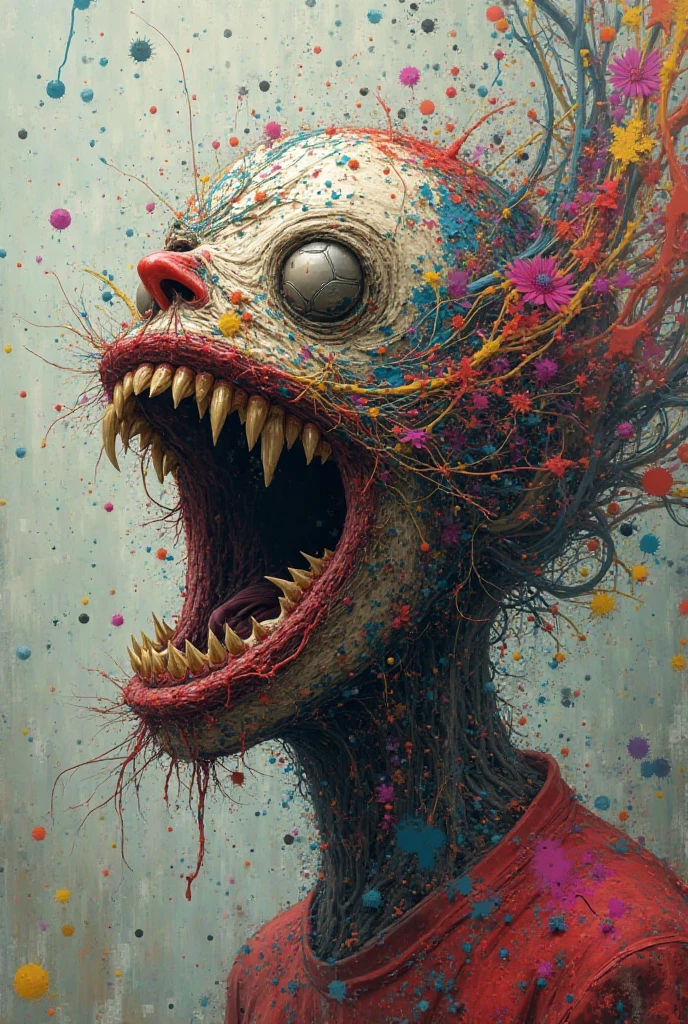 <lora:Alex Pardee Style:1>Alex Pardee Style - eerie portrait of a monster looking of its shoulder while fireflies coming out of its mouth in a style of Alex Pardee and Hopare, only white background no canvas