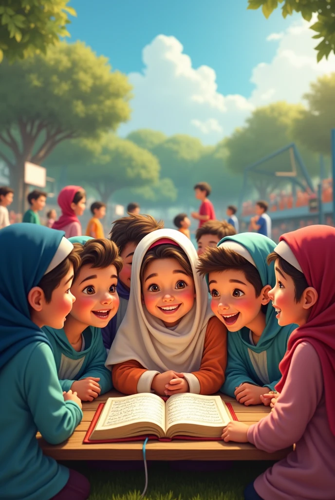 Christian children and Muslim children who are tolerant