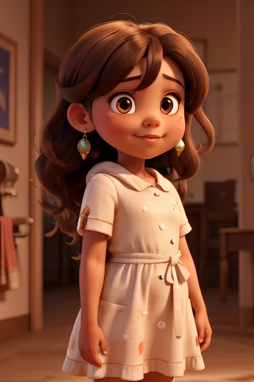 3D Cute Baby, Arms Crossed, Doctor, Smiling, Shoulder Length Hair Black, Brown Eyes, Curly Black Hair, Disney 3D Style --auto --s2