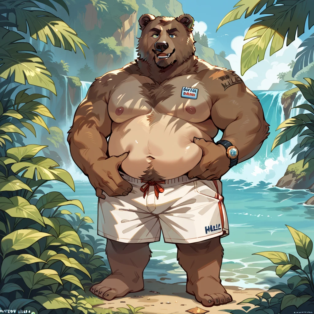 male, solo, chubby, hairy, sitting, legs open, erect, massive bulge, bathrobe, sweaty, smelling jockstrap, smelling underwear, musky, bear, hand holding underwear to face