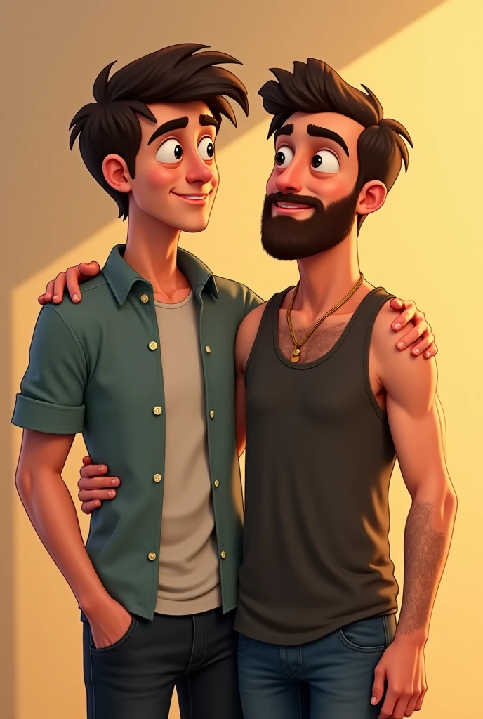 2 animated men having sex (one putting his dick in the other)