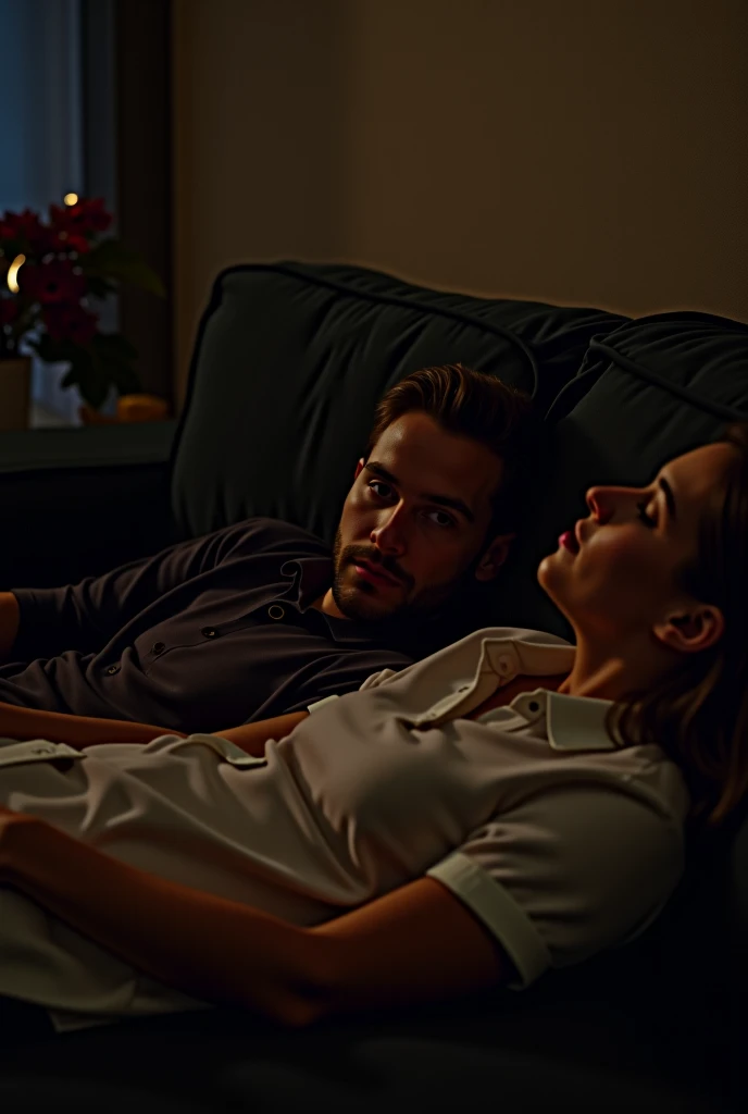 couple sitting on couch- romance