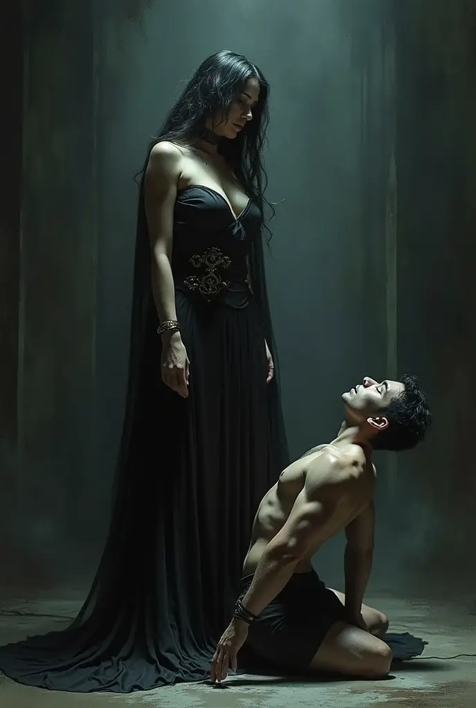 Woman force man to worship her
