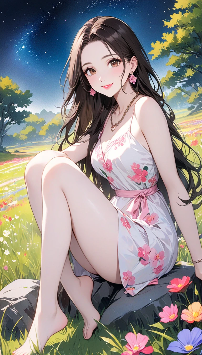 ((full shot)) perfect 10, masterpiece patterns in the form of sakura flowers walks along an alley with cherry blossoms where sakura petals lie on the ground, the girl has white skin)), skin pores, a smile on her face, flirts in front of the camera, are guessed through her panties, she has small elastic breasts, through the topic protruding swollen are visible, sexy fishnet stockings on the girl’s legs, elegant stilettos, high resolution, clear focus, trending artstation, epic realustic, official art, render sunlight, back light, outline around her contours, backlight on the front of her face, body in shadow, monocle photography style, soft focus, romantic mood, photo resolution 100 megapixels, high detail image details, depth of field, bokeh, beautiful sun glare and lens flare --auto --s2