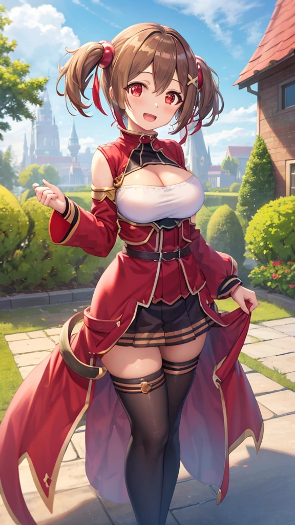 ((tmasterpiece, Best quality at best)),(complex lighting),1个Giant Breast Girl, valerie curls,a skirt,