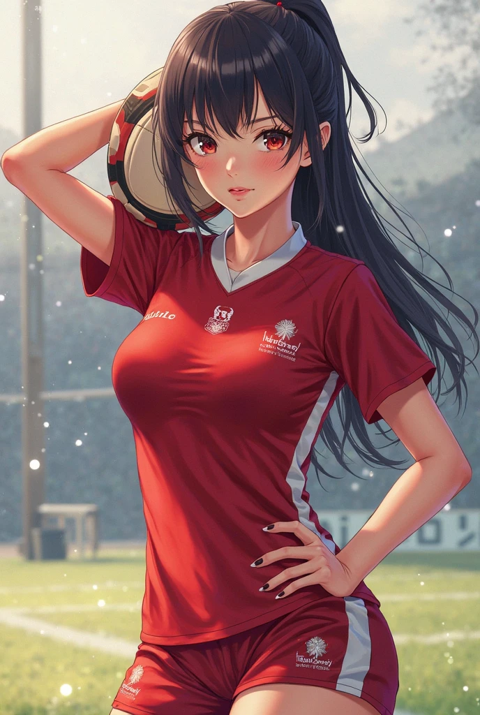 masterpiece, high resolution, beautiful woman, Korean Beauty, 20 years old, valley ball uniform, beautiful woman, white background , looking at me, high resolution face, (high resolution eyes), black hair, thighs
