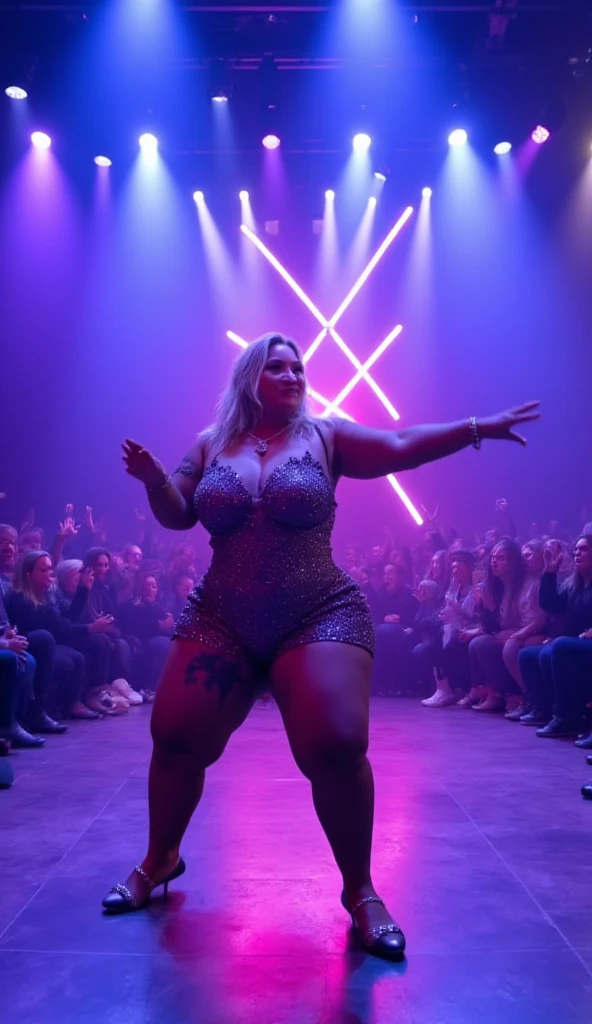 ((woman is hiking in the mountains)), energetic, ultra-detailliert, natural sunlight, Big, big butt, speckiger bauch, weibliche Figur, 1 Person, 32-year-old woman, hellblondes Haar, pendants, ((wearing hiking clothes)), extrem detailliertes Gesicht und Haut, An eye for detail, very full figure, curvy, schulterlanges haar, inthe moutains, hiking, nature, mountain, walking