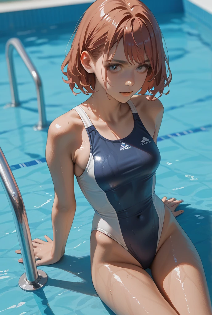 NSFW,pieces fly,masterpiece,highest quality,Super detailed,High resolution,High resolution,8K portrait,unity,8k壁紙のHigh resolutionCG,unity 8k wallpaper,cute type,a bit:1.5,upon:1.5,Highly detailed CG unity 8k wallpaper,realistic,real person,cute type,a bit,portrait photography,shiny skin,High resolution,(:1.3),(1 girl),beautiful clear eyes,very detailed explanation,delicate face,nice lips,slender body,flat chest,same,thin waist,thin foot,(school poolside:1.6),cute type,perfect face,seriously,(blush:1.5),((cute:1.5)),(pink hair twintails:1.3),((flat chest:1.3)),same,((navy blue school swimsuit:1.2)),(I have nipples:1.2)、detailed explanation,vagina,vaginaを表示,spread,foot,spread、((vagina内で絶頂:1.5))