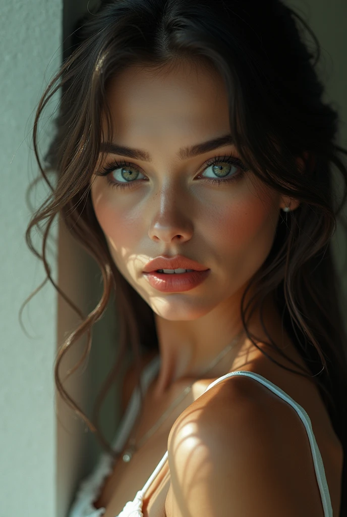 Breasts, long hair, open mouth, Blue eyes,