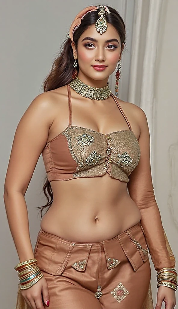 Foto RAW, photorealistic, photography, full body shot, master shot, perfect eyes, goddess like beauty, pierced eyes, perfect thick chubby mallu Desi aunty bhabhi, Wearing a Stanapatta, a chest-band.Saree model, model Photography, Indian saree shoot, Indian traditional wear advertising photography, traditional wear brand shoot, face of Indian actress Sonakshi Sinha, masterpiece, realistic, realism, incredible details, pleasure, photorealism, detailed skin, skin pores, high contrast, photorealistic Artstation 8k HD digital art trend of high definition and detailed realistic skin texture, ultra detail, realistic skin texture, armature, best quality, ultra high definition, (photorealistic:1.4),, high resolution, detail, raw photo, sweat, Re sharp, by Lee Jefferies Nikon D850 Film Stock Photo 4 Kodak Portra 400 Camera F1.6 Lens Rich Color Ultra Real Realistic Realistic Textures Dramatic Lighting Unreal Engine Trending at Art Station Cinestill 800,(pele altamente detalhada: 1.2), 8k UHD, DSLR, soft-lighting, alta qualidade, grain of film, Fujifilm XT3,she didn't like to wear blouse or bra, she is happy to wear only saree, she hates blouse or bra, detailed hairy armpits, hyper realistic skin, skin pores, sweat, veins,