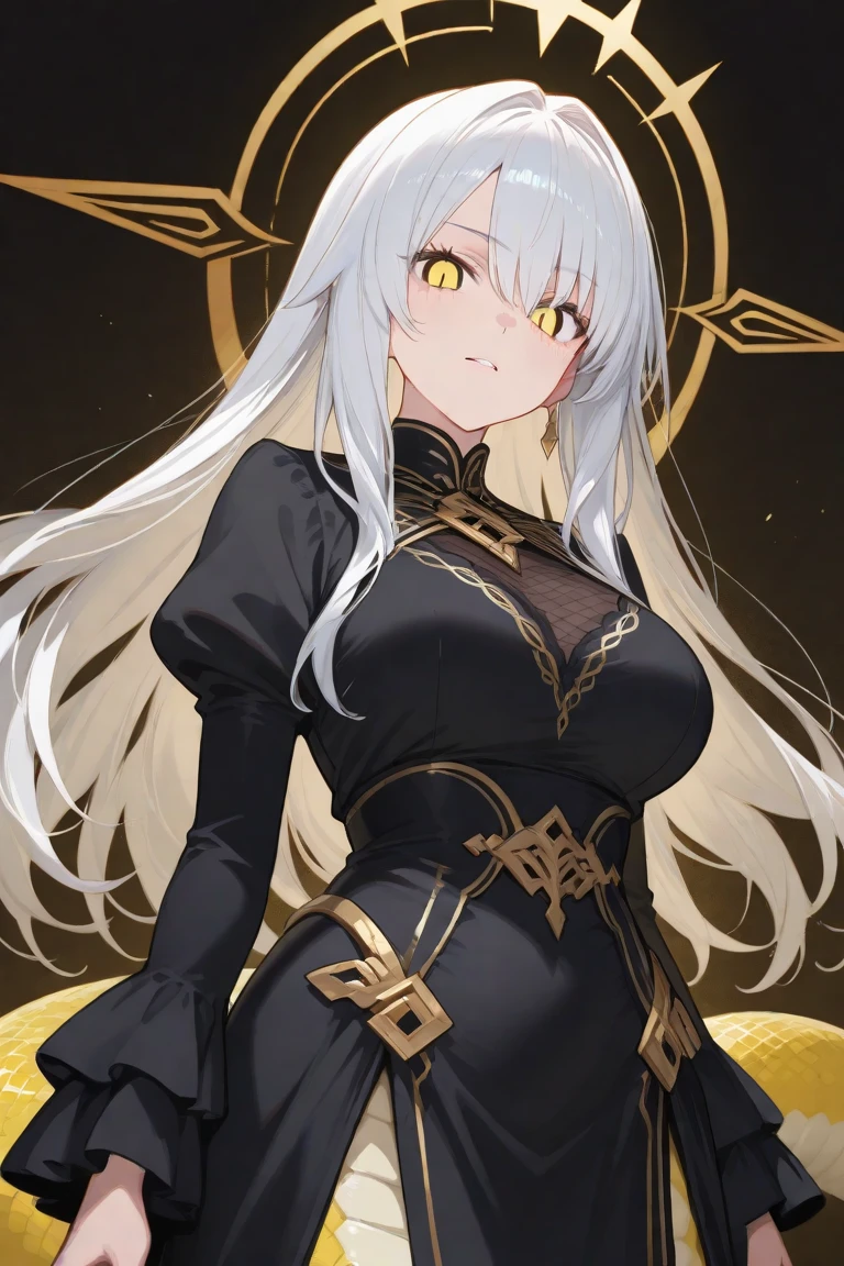old snake, white beard, masterpiece, best quality, very aesthetic, absurdres
