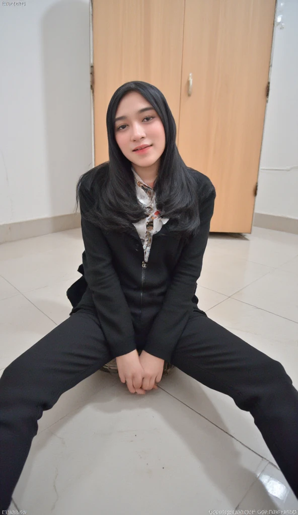Indonesian face girl, peeing pants:2.5