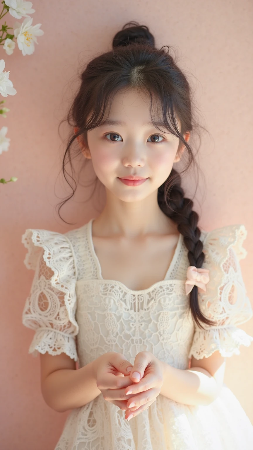 girl1 name、(beautiful girl、delicate girl:1.3)、(:1.3)、 break、(yarn:1.3)、 break、 (Street view:1.3)、 break、very detailed definition、(left symmetrical eyes:1.3)、 break、medium breasts、brown eyes、parting of bangs、brown hair、girl、 break、 (Eye and face details:1.0)、(close up of face、enlargement of face、face focus:1.0)、 break、(masterpiece、Highest image quality、Ultra-fine、definition face、8K)、smile、mustard peas、 Highest image quality、8K、85mm、Raw photo、uncoordination、award portrait、solo、Sumioi、gardenia、delicate girl、Upper body、idol face、11 years oldoopy eyes、smile、night、neon、digital single lens reflex、look、nature、frankness、refinement、Zola々light、professional lighting、film grain、chromatic aberration、(Bokeh:1.1)、Wearing a cute dress、smile、holding an american sausage in hand、small lips、light pink lips、
