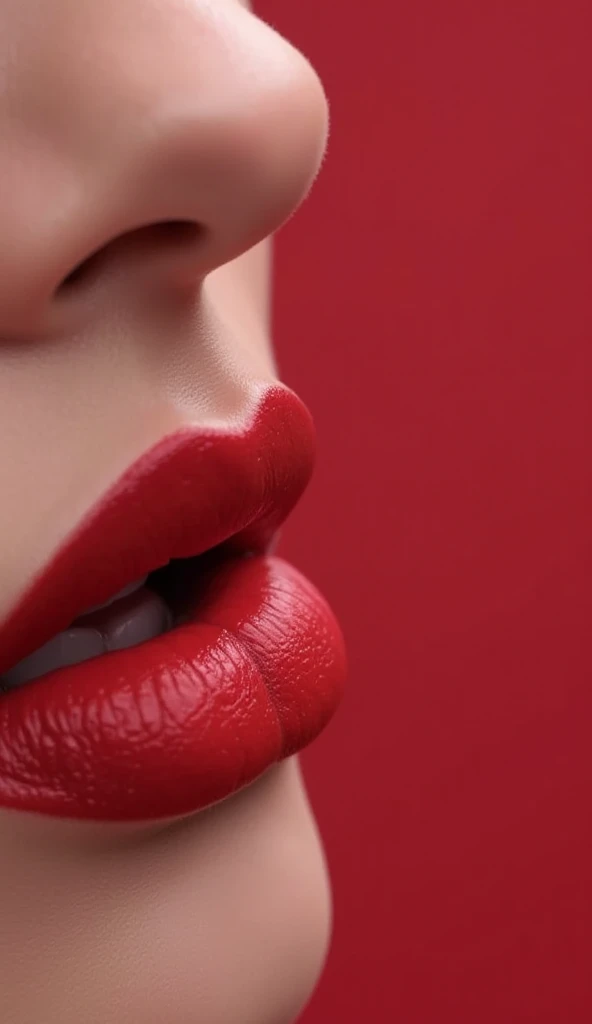Russian biggest sized lips red lipstick