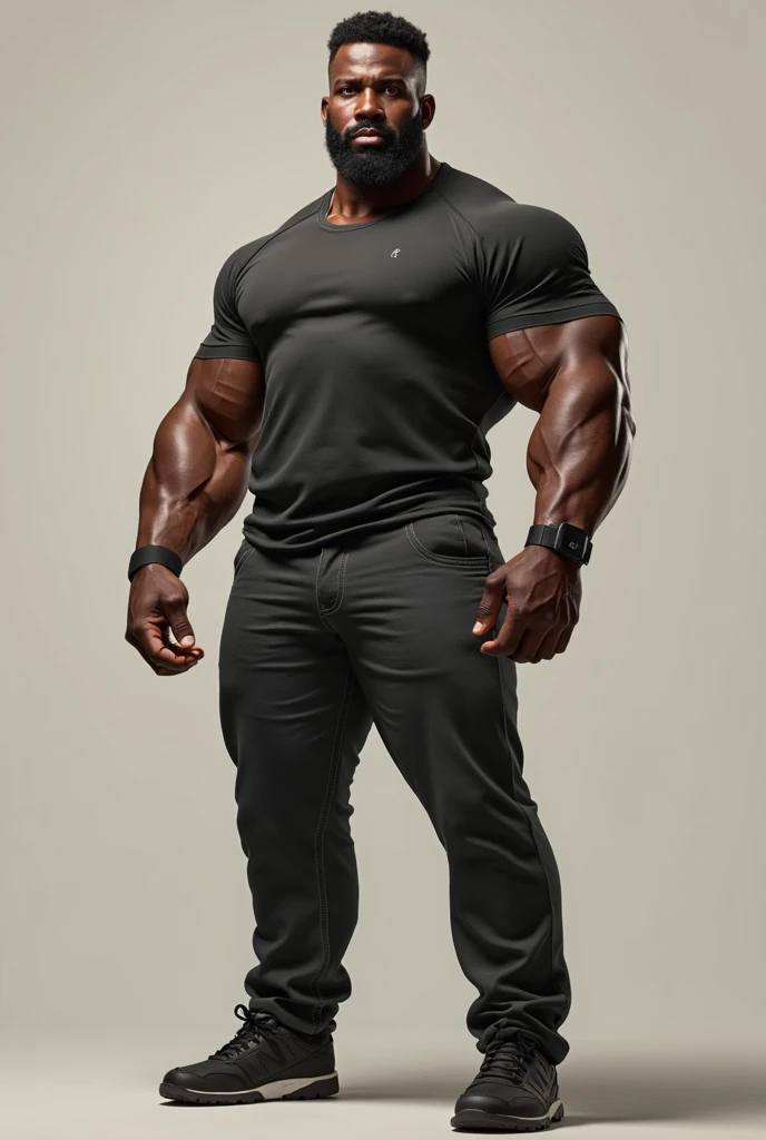 A young black man with an athlete's body
