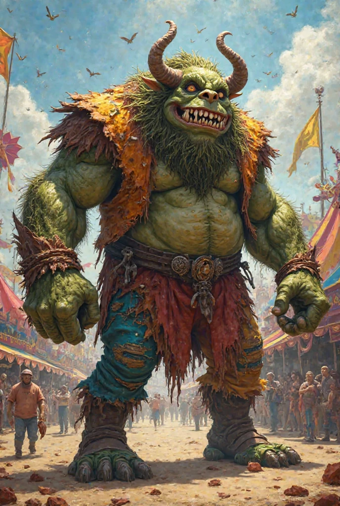 Hulk as totempunkai shaman wearing a feather headdress, highly detailed eyes, brown eyes, standing front camp