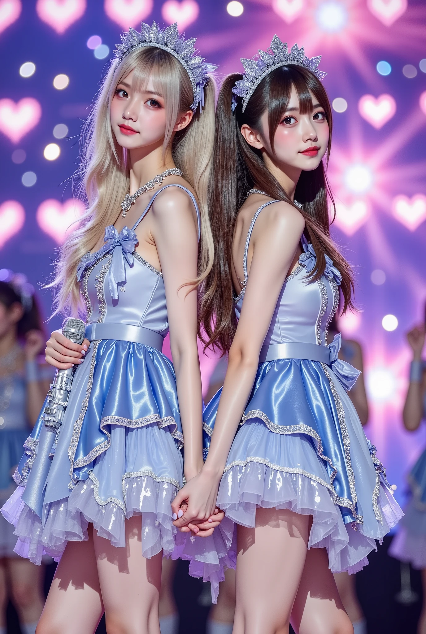 (masterpiece), (best quality), (official art, extremely detailed CG unity 8k wallpaper), (highly detailed), ((absurdres)), 1girl, mid shot, (exquisite facial features),(serafuku:1.3) ((sfw)),((clear hands)), ((white thighhighs without shoes)),aqua eyes, color contact lenses, stars in the eyes, (((colorful bubble))), colourful glass, (album cover)