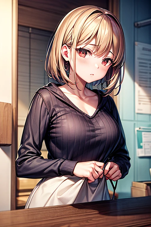 (master piece,best quality,exquisite details),1 girl,(best quality, masterpiece), moving company woman、Moving、Courier、tank tops and work clothes、Movingの部屋、big cardboard、milf、Work clothes coverall with long sleeves rolled up、(steam),((sweat)),