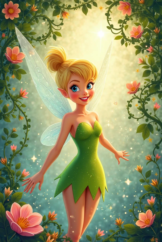 cute sexy tinkerbell with huge beard